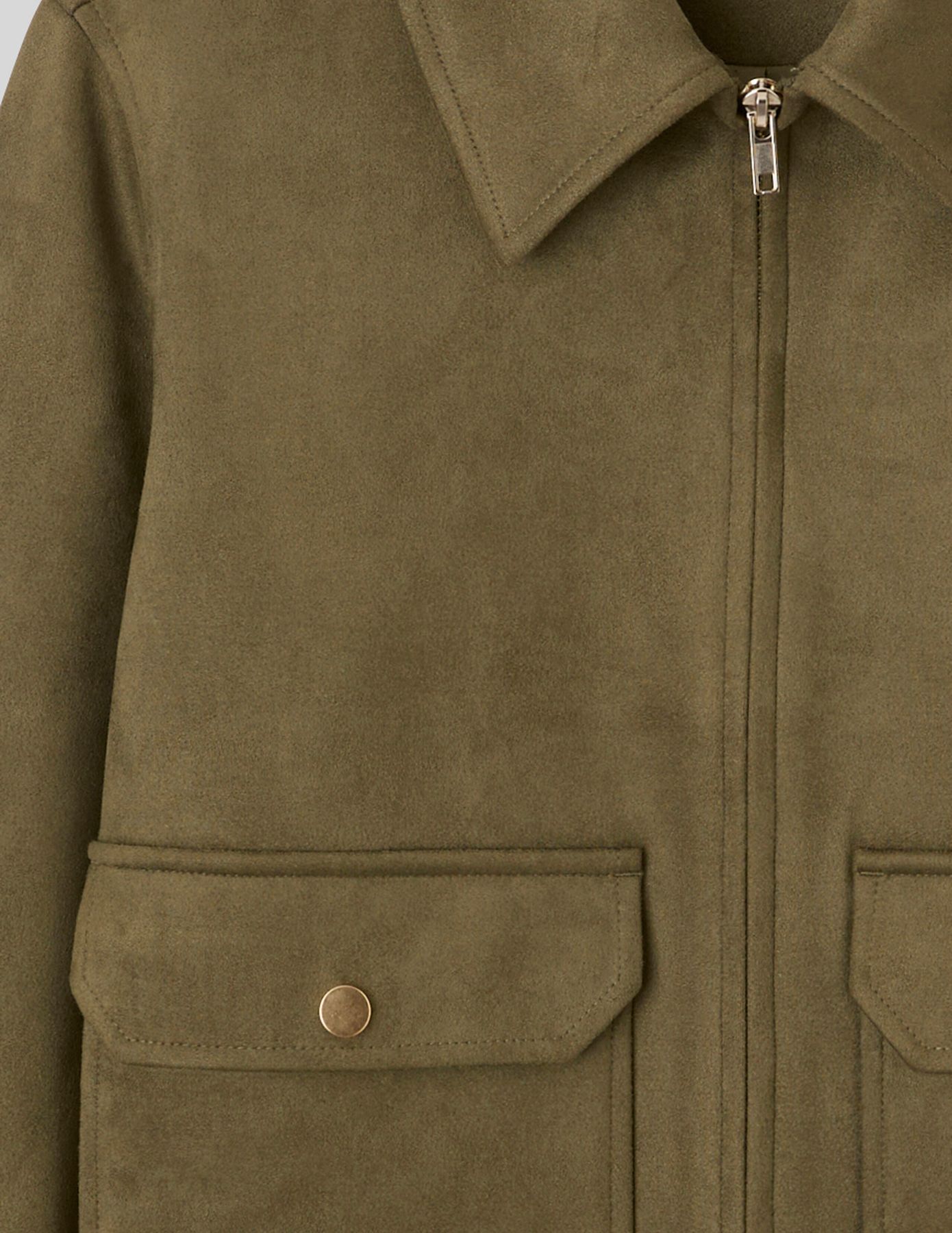 Veste zipp&eacute;e en su&eacute;dine