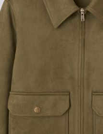 Veste zipp&eacute;e en su&eacute;dine