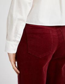 Pantalon wide leg en velours