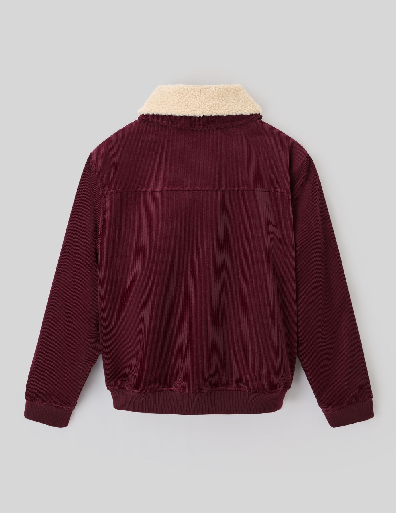 Blouson zippé velours col sherpa