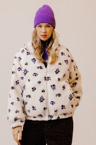 Blouson sherpa imprimé réversible