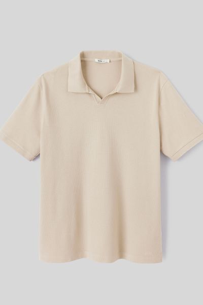 Polo matière fantaisie