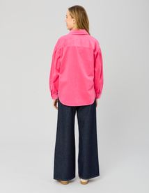 Surchemise en velours c&ocirc;tel&eacute;