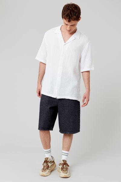 Chemise manches courtes gaze de coton