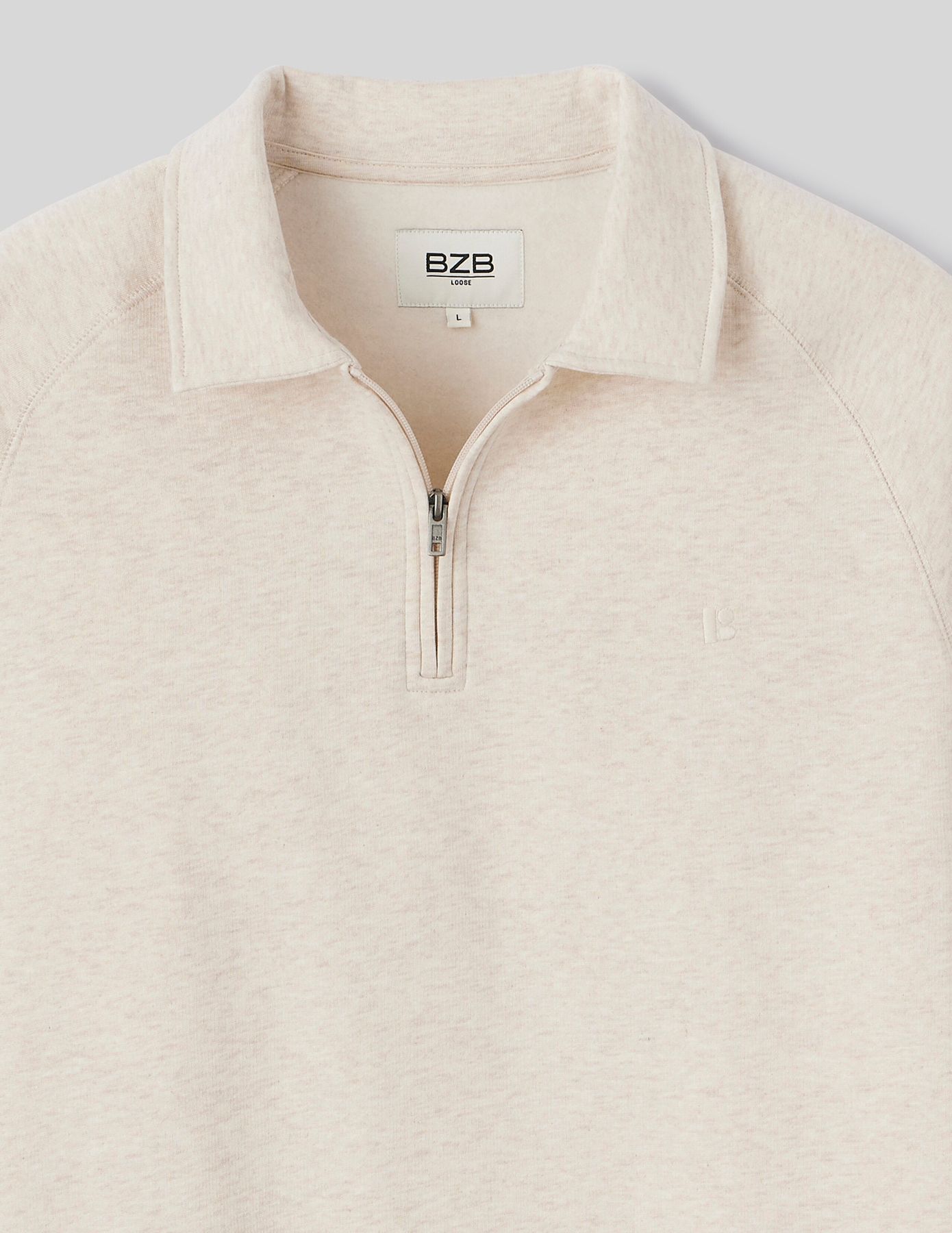 Sweat col polo zippé