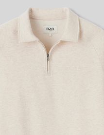 Sweat col polo zippé