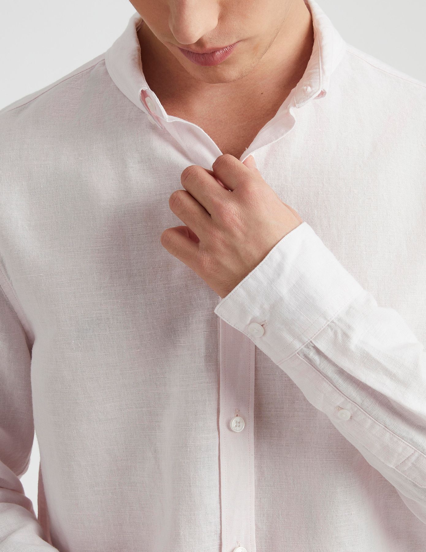 Chemise coton lin unie