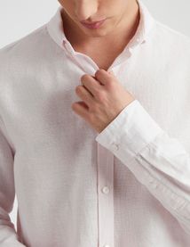 Chemise coton lin unie