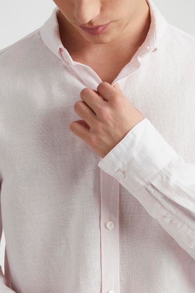 Chemise coton lin unie