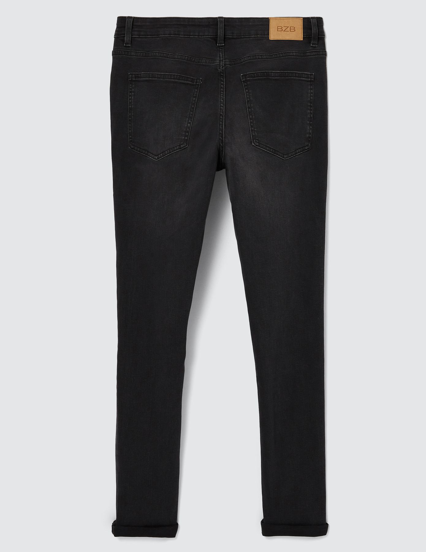 Jean skinny basique noir delavé