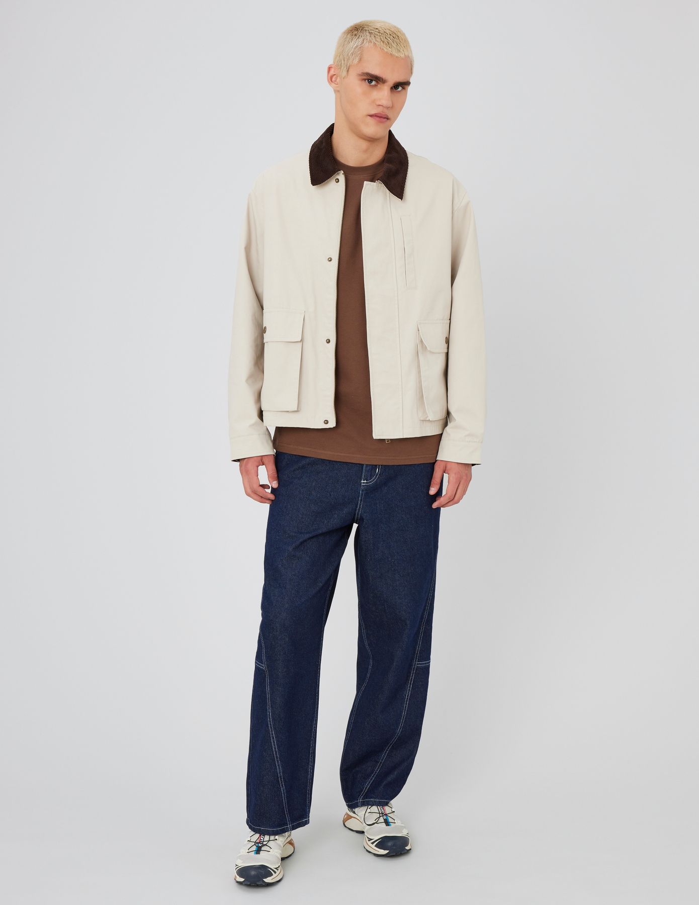 Veste zippée col velours