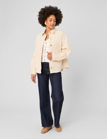 Veste twill boutons dor&eacute;s