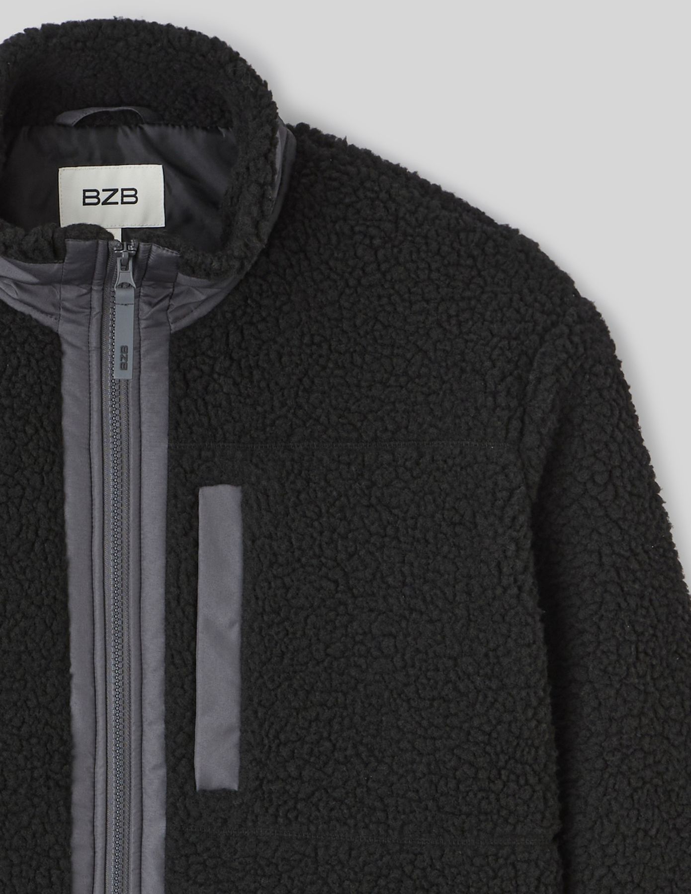 Blouson zippé sherpa