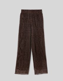 Pantalon plissé brillant