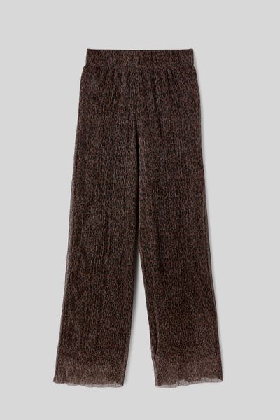 Pantalon plissé brillant