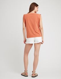 T-shirt sans manches délavé
