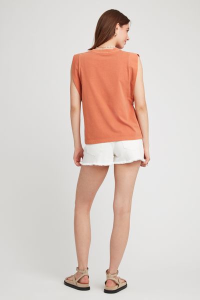 T-shirt sans manches délavé