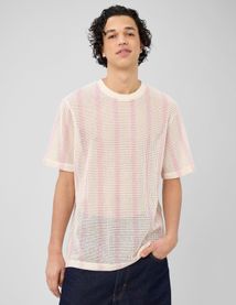 T-shirt tricot &agrave; rayures