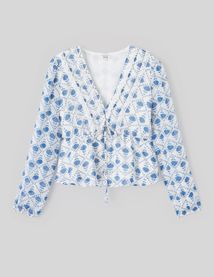 Blouse en voile imprimée