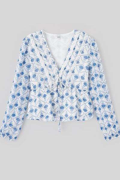 Blouse en voile imprimée