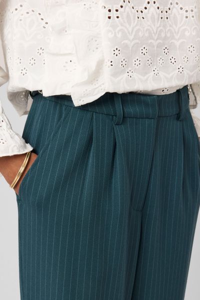 Pantalon tailleur en polyester recycl&eacute;