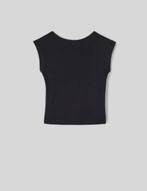 T-shirt dos nu paillet&eacute;