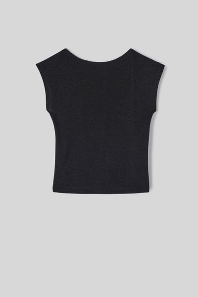 T-shirt dos nu paillet&eacute;