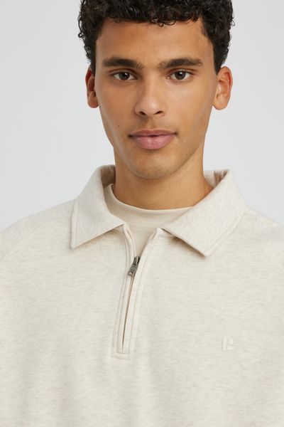 Sweat col polo zippé