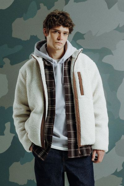 Blouson zipp&eacute; sherpa