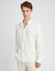 Chemise coton lin unie