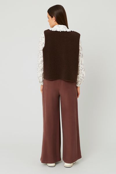 Gilet sherpa sans manches