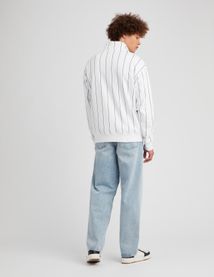 Sweat col montant rayures