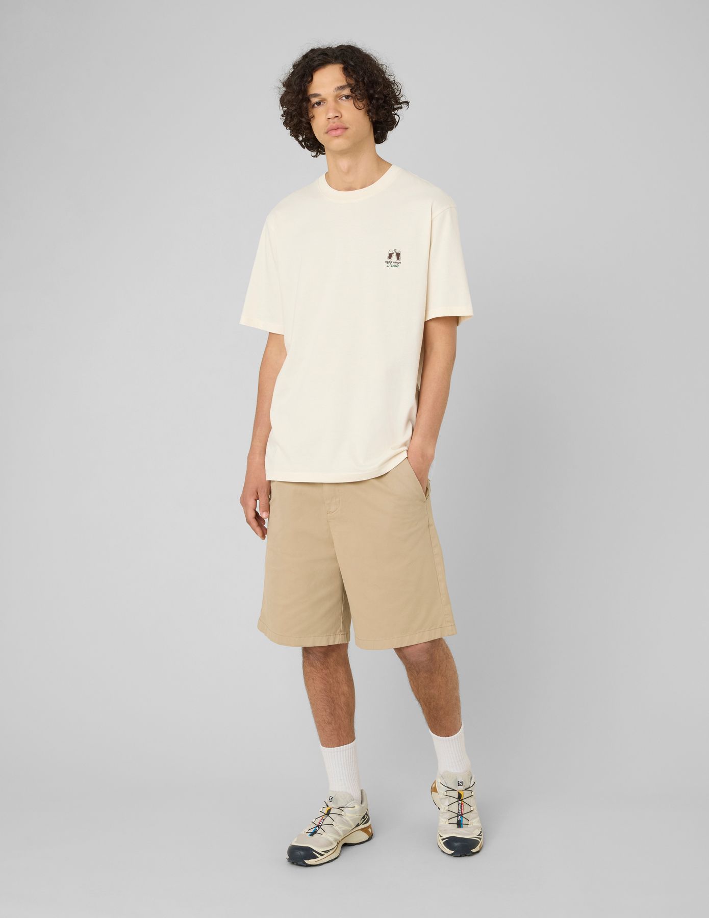 Bermuda chino &agrave; plis