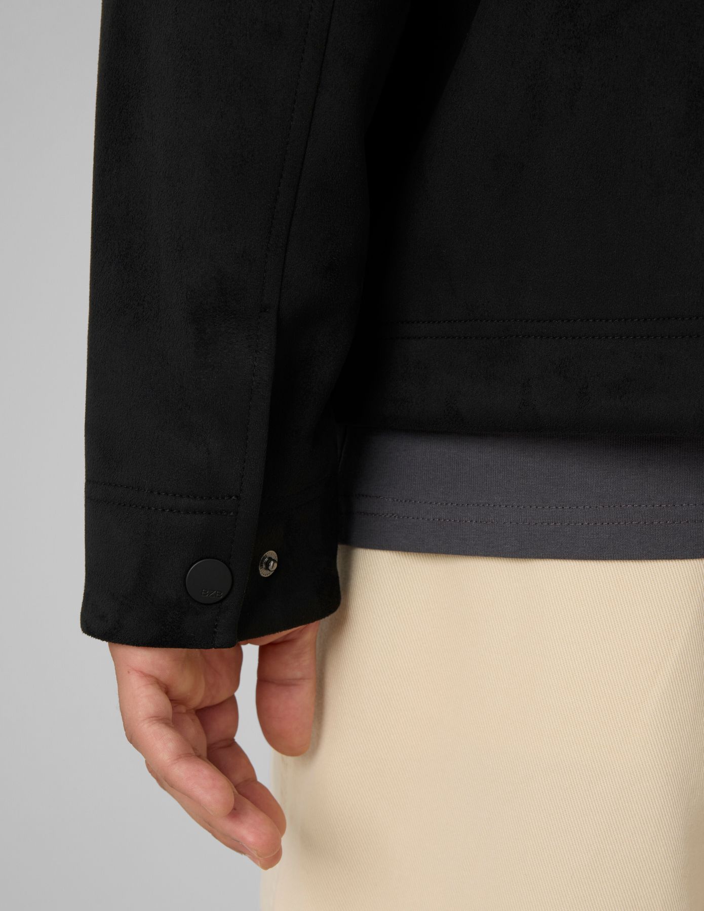Veste zipp&eacute;e en su&eacute;dine
