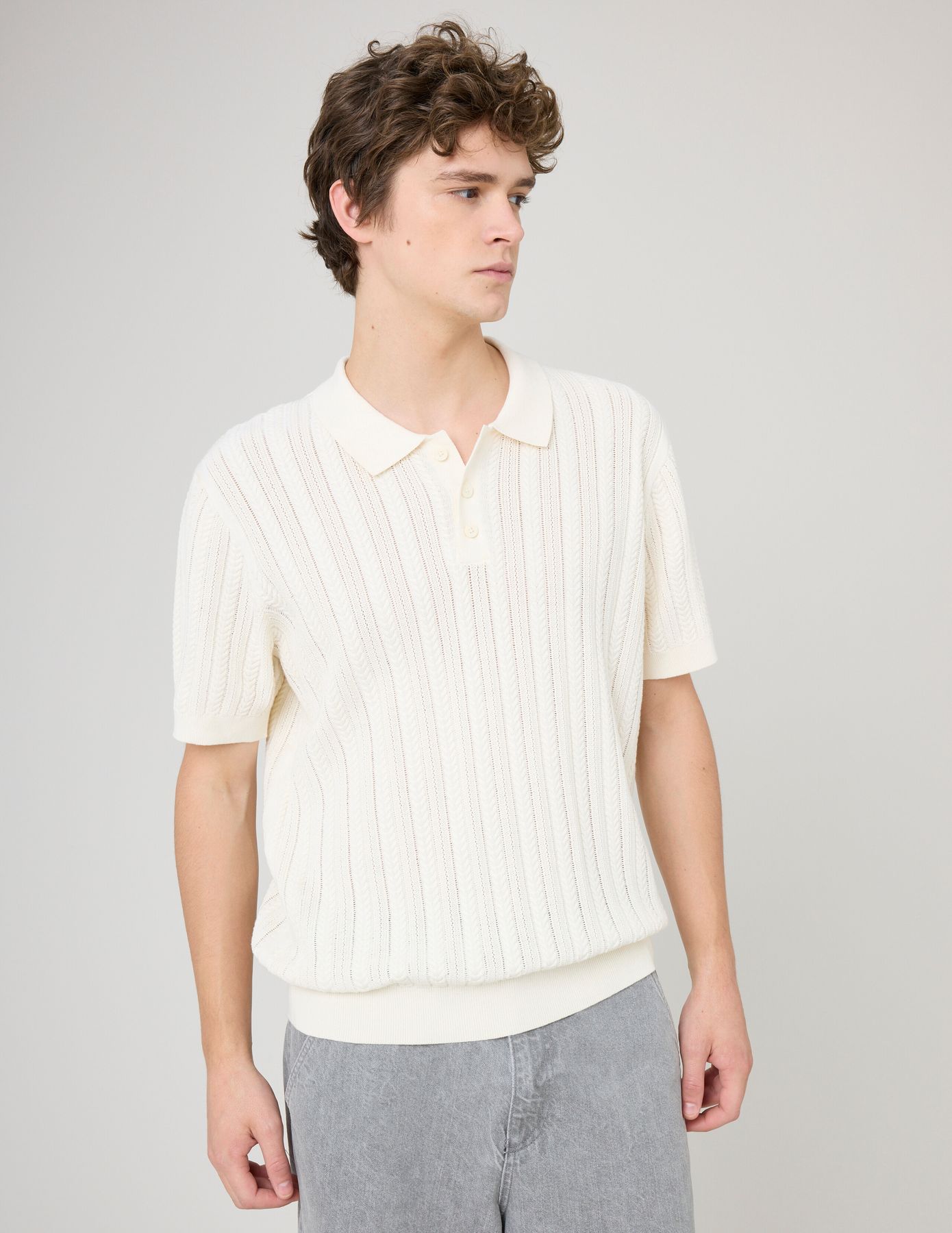 Polo maille fantaisie