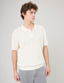 Polo maille fantaisie