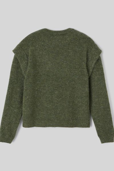 Pull col rond chiné