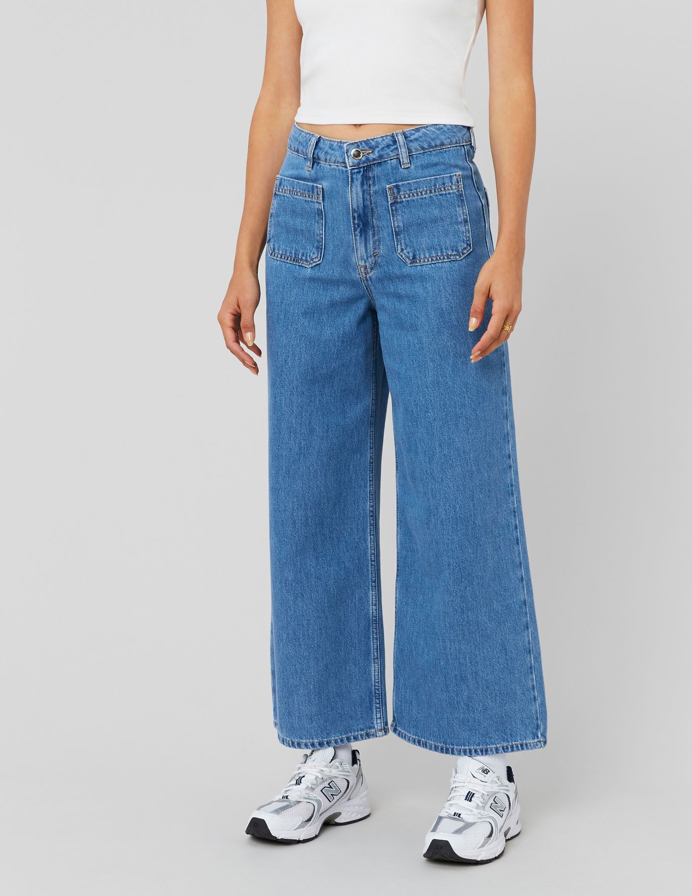 Jean wide leg cropped