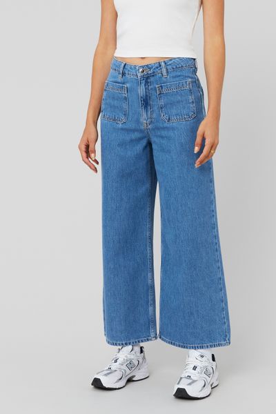 Jean wide leg cropped