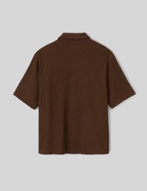 Chemise manches courtes plissée