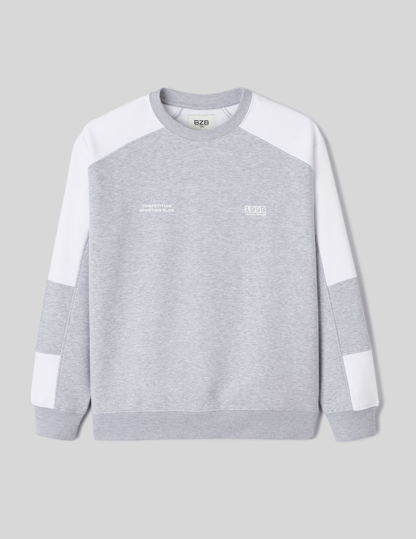 Sweat col rond colorblock