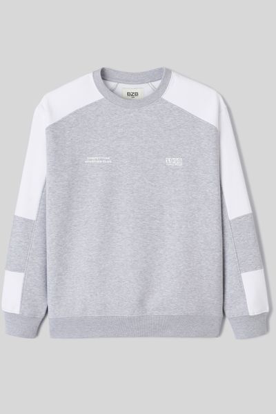 Sweat col rond colorblock
