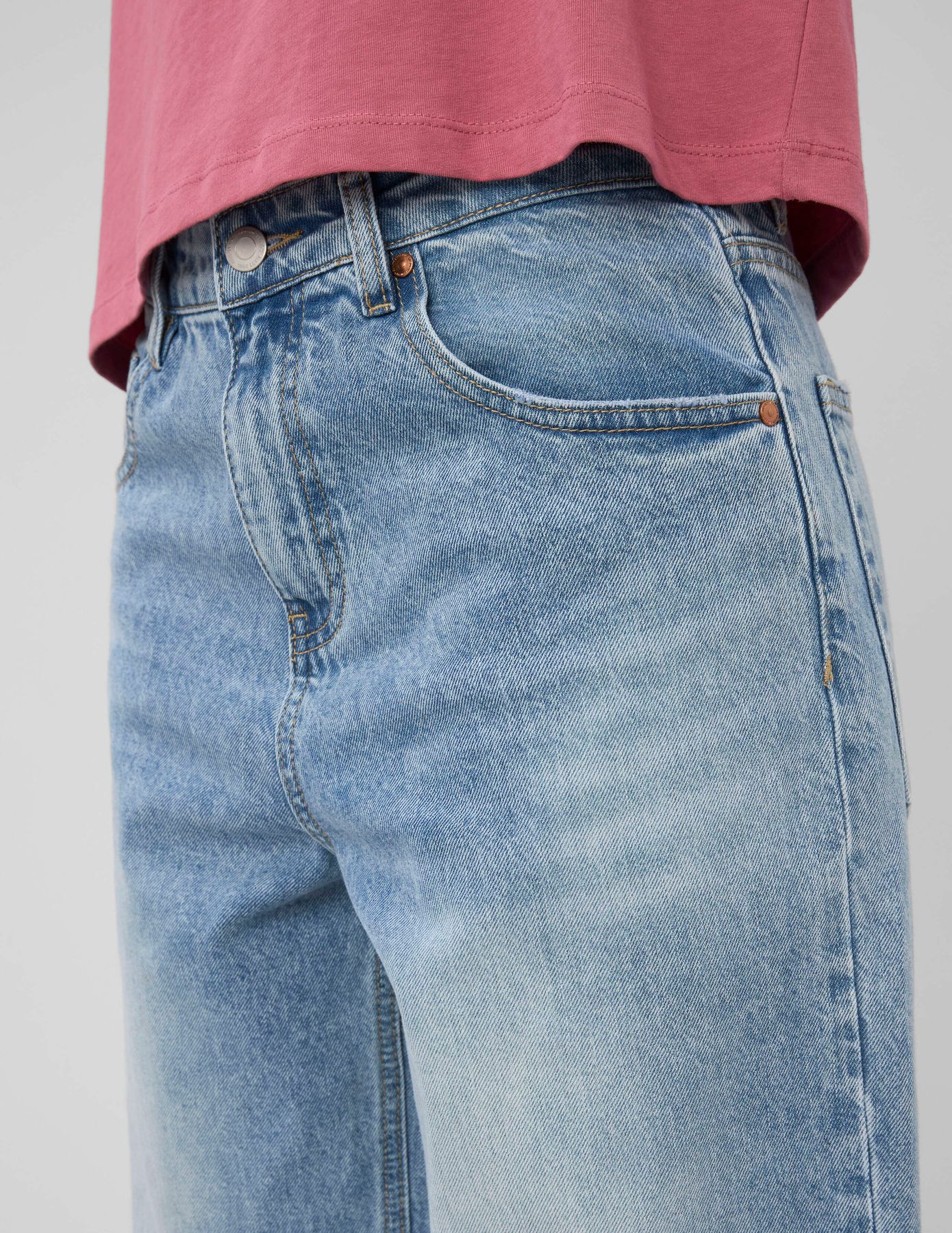 Jean baggy &agrave; revers