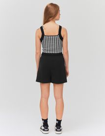 Débardeur tricot motif pied-de-poule