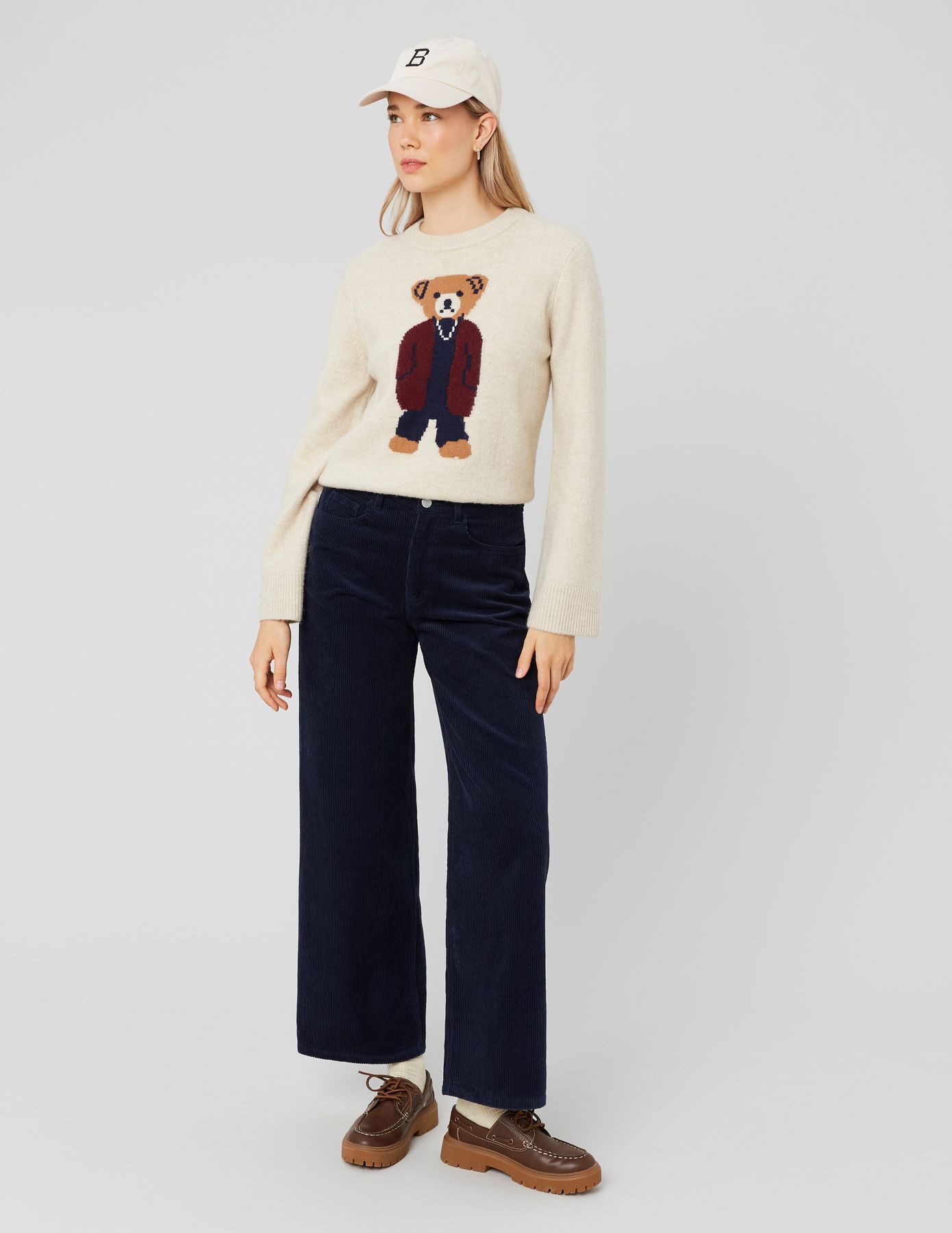 Pantalon wide leg velours