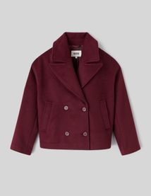 Manteau caban en laine