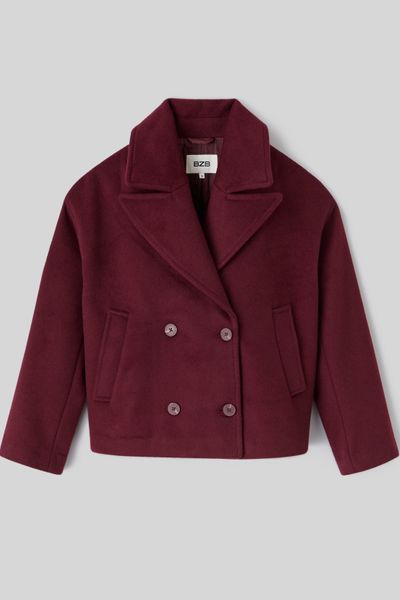 Manteau caban en laine