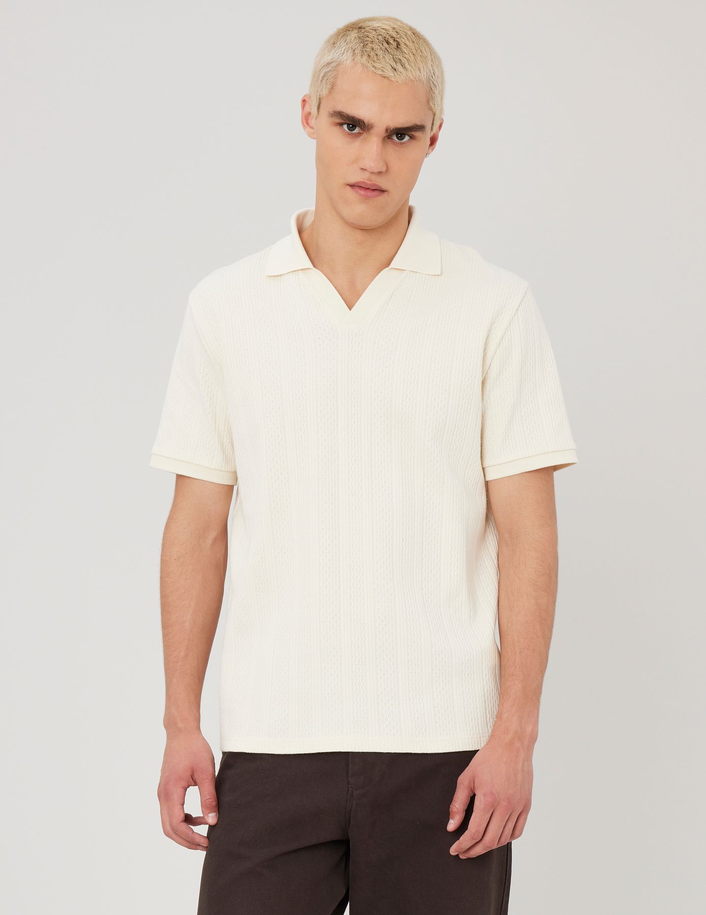 Polo maille fantaisie