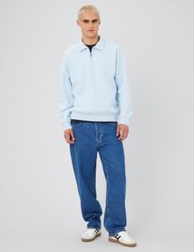 Sweat col polo zippé
