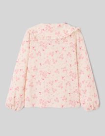 Chemise en broderie anglaise &agrave; imprim&eacute; fleuri